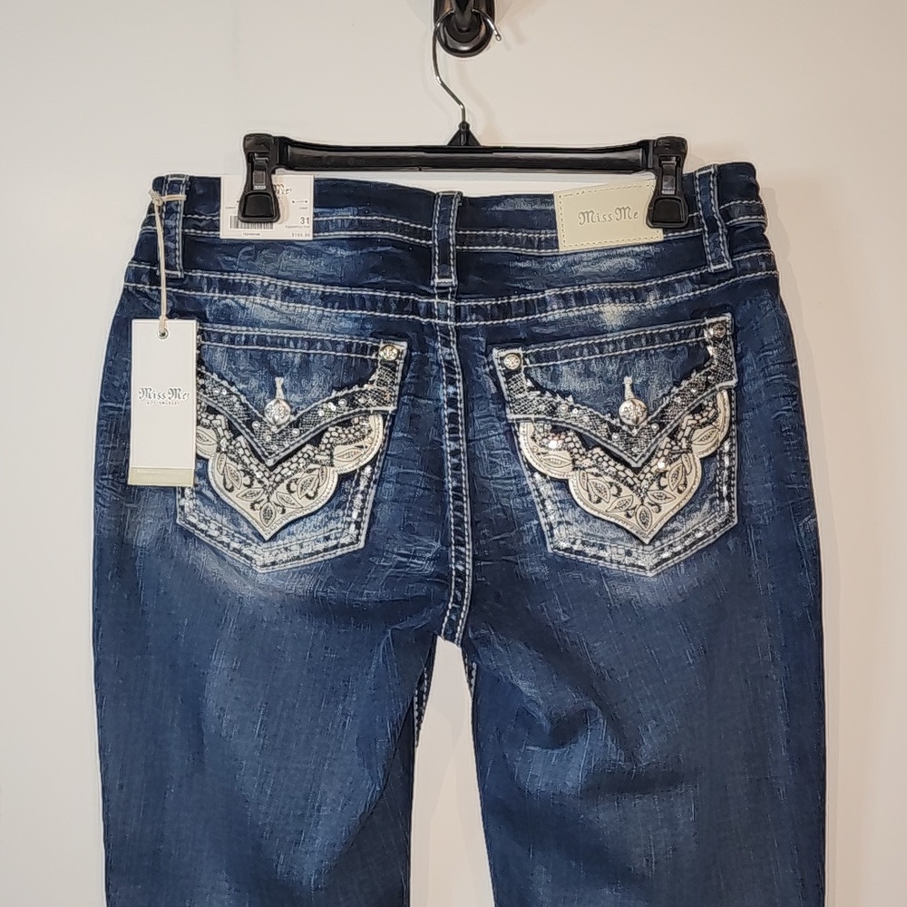 Miss Me Curvy Cropped Jeans NWT Size 31 - Picture 10 of 14